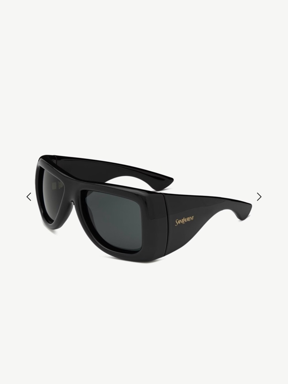 Oversized Black Shield Sunglasses